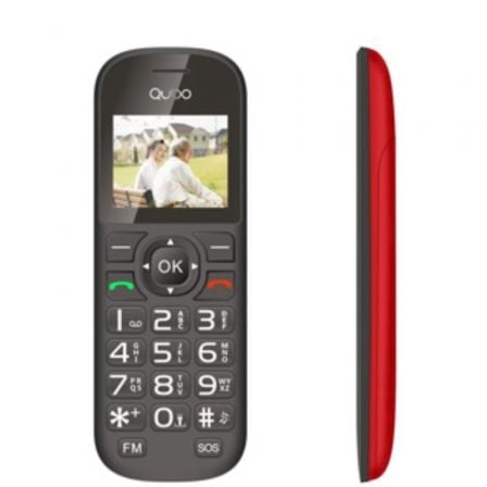 Teléfono Móvil Qubo D-1803 para Personas Mayores/ Rojo_0
