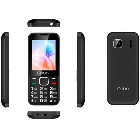 Teléfono Móvil Qubo X-240BK para Personas Mayores/ Negro_0