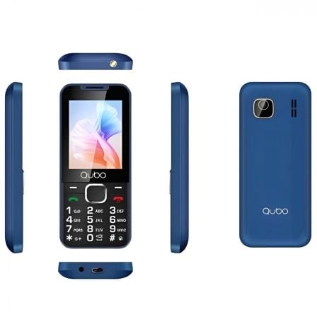 Teléfono Móvil Qubo X-240BL para Personas Mayores/ Azul_0