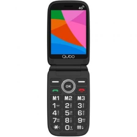 Teléfono Móvil Qubo X-D340 4G para Personas Mayores/ Negro_0