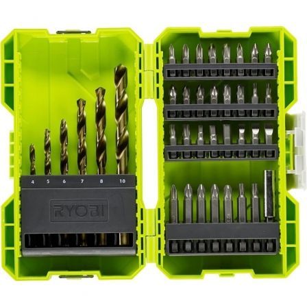 Estuche de 38 Puntas para Perforación y Atornillar Ryobi RAK38SDD_0