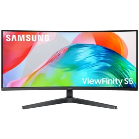 Monitor Profesional Ultraparonámico Curvo Samsung ViewFinity S5 S34H550GAU 34"/ UWQHD/ Negro_0