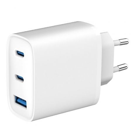 Cargador de Pared SPC Ultra Fast Charger 4342B/ 2xUSB Tipo-C/ 1xUSB/ 65W/ Blanco_0