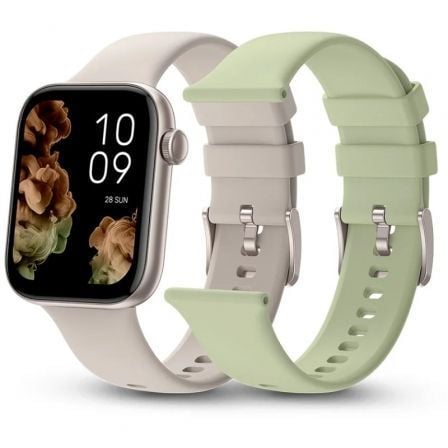 Smartwatch SPC Smartee Duo 2 9650B/ Notificaciones/ Frecuencia Cardíaca/ Blanco/ Incluye Correa Extra_0