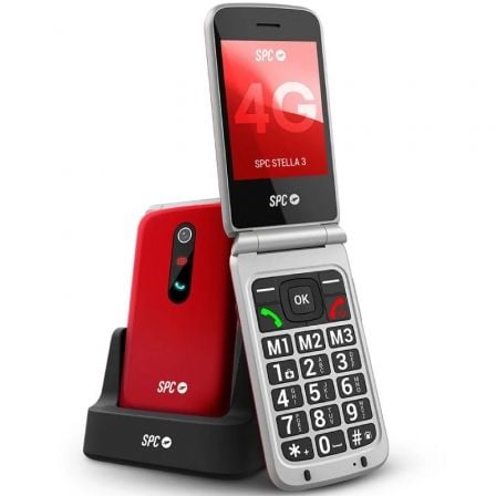 Teléfono Móvil SPC Stella 3 para Personas Mayores/ 4G/ Rojo_0