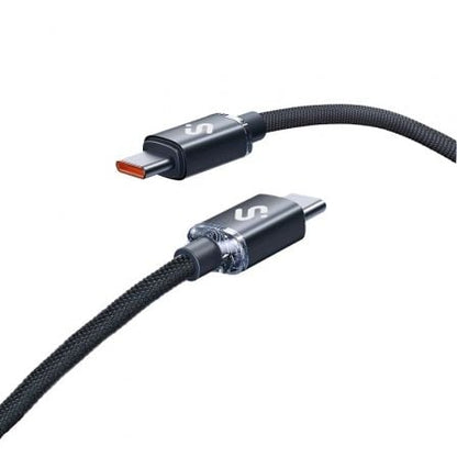 Cable USB 2.0 Tipo-C Subblim Optimus/ USB Tipo-C Macho - USB Tipo-C Macho/ Hasta 60W/ 480Mbps/ 2m/ Negro_1