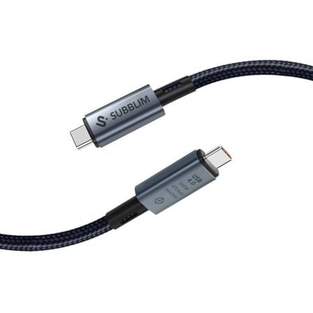 Cable USB 4.0 Tipo-C Subblim Cable High/ USB Tipo-C Macho - USB Tipo-C Macho/ Hasta 240W/ 1.5m/ Negro_0
