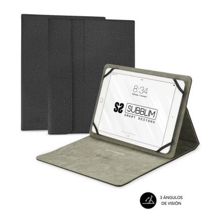 Funda Subblim Clever Stand para Tablets de 9"-10.1"/ Negra_0