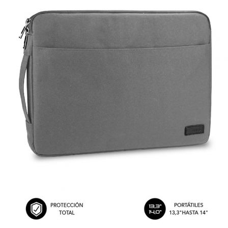 Funda Subblim Urban Laptop Sleeve para Portátiles hasta 14"/ Gris_0