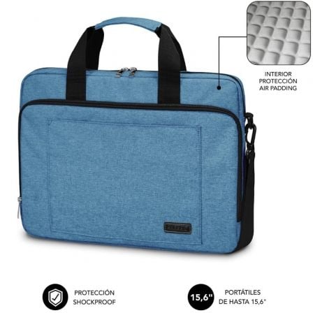 Mochila Subblim Air Padding Laptop Bag para Portátiles hasta 15.6"/ Azul_0