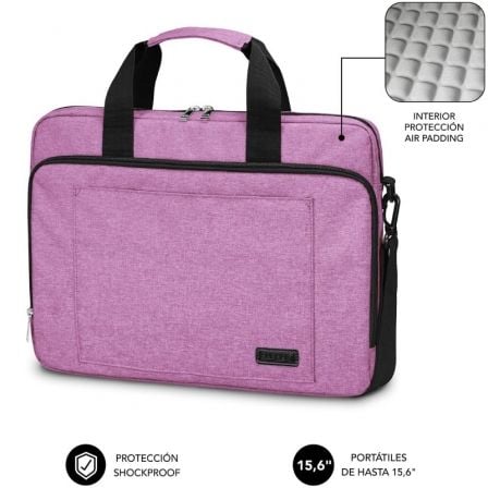 Mochila Subblim Air Padding Laptop Bag para Portátiles hasta 15.6"/ Rosa_1
