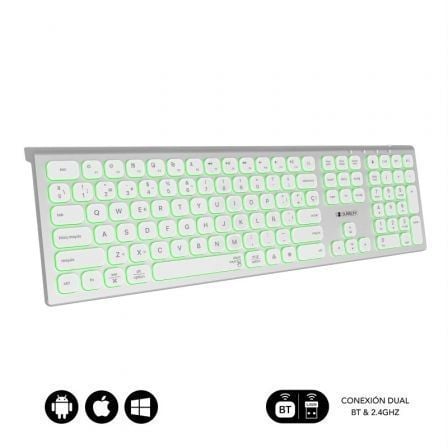 Teclado Inalâmbrico SUBBLIM / Plata e Branco / PE11505110
