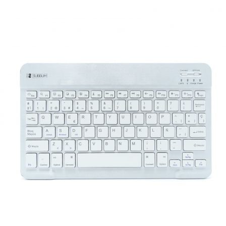 Teclado Compacto Inalâmbrico SUBBLIM / Prata / SUB-TEC_SM0001