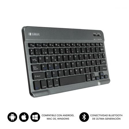 Teclado Compacto Inalámbrico por Bluetooth Subblim Smart/ Gris_0