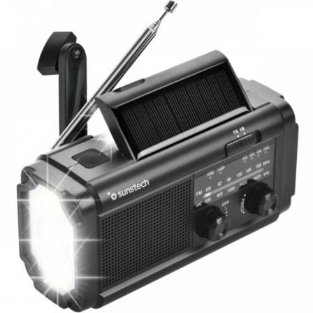 Radio Portátil Sunstech RPE25/ con Batería/ Linterna/ Negra_0