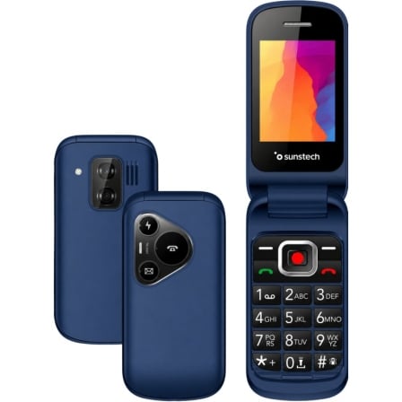 Teléfono Móvil Sunstech CELT24 para Personas Mayores/ Azul_0