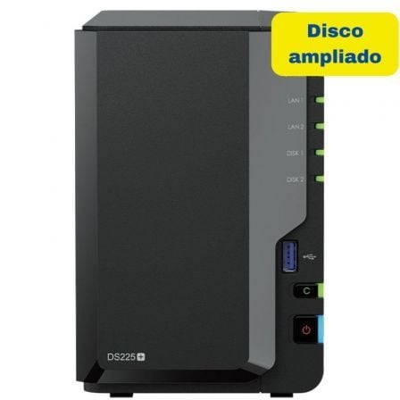NAS Synology Diskstation DS225+/ 2 Bahías 3.5"- 2.5"/ 2GB DDR4/ 8TB/ Formato Torre_0