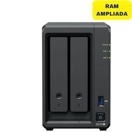 NAS Synology Diskstation DS725+/ 2 Bahías 3.5"- 2.5"/ 32GB DDR4/ Formato Torre_0