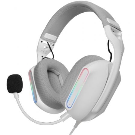 Auriculares Gaming con Micrófono Mars Gaming MH-PRO/ Jack 3.5/ USB/ Blancos_0