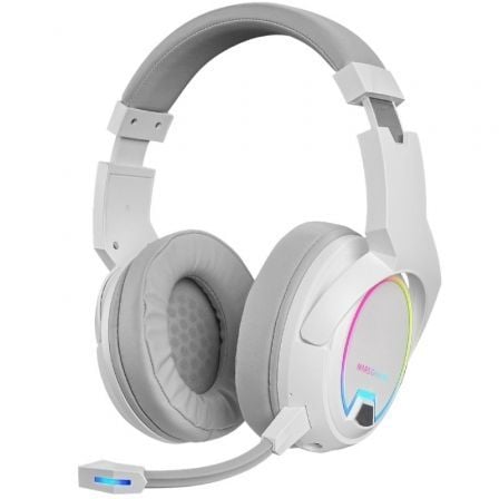 Auriculares Gaming Inalámbricos con Micrófono Mars Gaming MHW100/ Jack 3.5/ Blancos_0