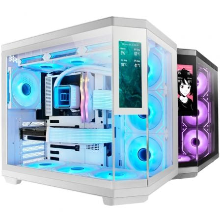 Caja Gaming Semitorre Mars Gaming MC-3TCORELCD/ Blanca_0