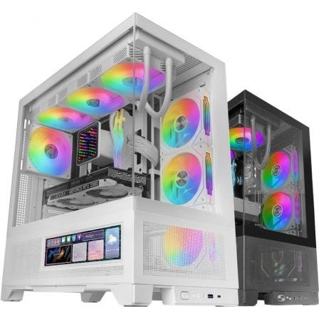 Caja Gaming Semitorre Mars Gaming MC-LCDX/ Blanca_0