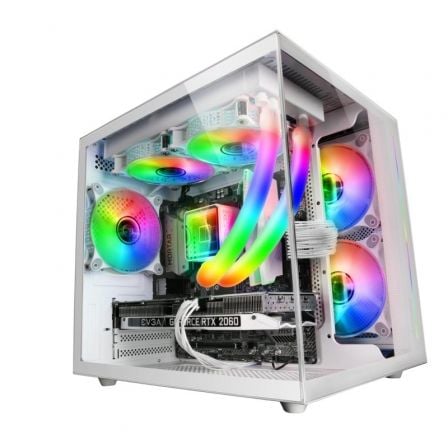 Caja Gaming Minitorre Mars Gaming MC-VIEW/ Blanca_0
