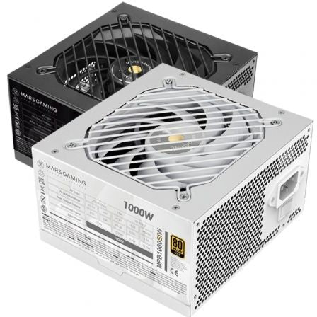 Fuente de Alimentación Mars Gaming MPB1000SI/ 1000W/ Ventilador 14cm/ 80 Plus Gold/ Blanca_0