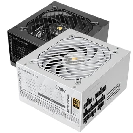 Fuente de Alimentación Mars Gaming MPB650PSI/ 650W/ Ventilador 12cm/ 80 Plus Gold/ Blanca_0