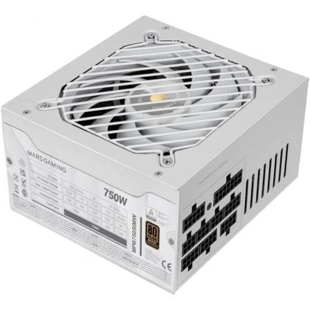 Fuente de Alimentación Mars Gaming MPB750SIM/ 750W/ Ventilador 14cm/ 80 Plus Bronze/ Blanca_0
