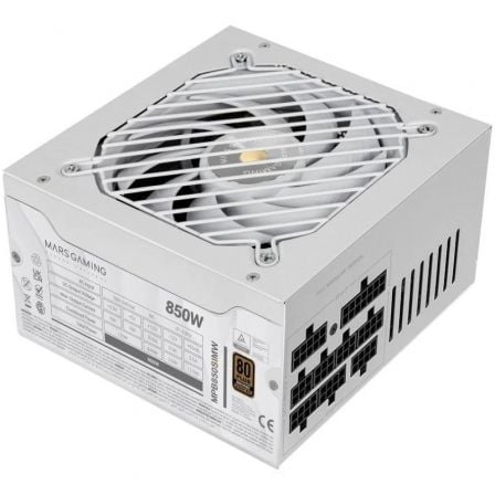 Fuente de Alimentación Mars Gaming MPB850SIM/ 850W/ Ventilador 14cm/ 80 Plus Bronze/ Blanca_0