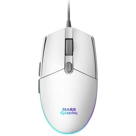 Ratão Gaming Mars Gaming / Até 3200 DPI / Branco / TAC-MOU_MMGW