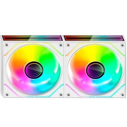 Pack 2 Ventiladores Mars Gaming MF-3DPROX2R/ 12cm/ ARGB/ Blancos_0