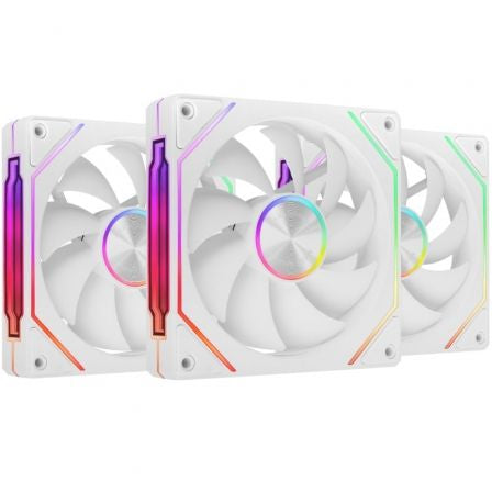 Pack 3 Ventiladores Mars Gaming MF-LINKFINITYKIT2/ 12cm/ ARGB/ Blanco_0