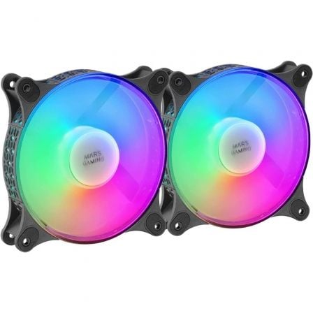 Pack 2 Ventiladores Mars Gaming MFDUO/ 12cm/ FRGB_0