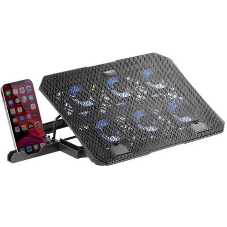 Soporte Refrigerante Mars Gaming MNBC23 para Portátiles hasta 16"/ Iluminación LED_0