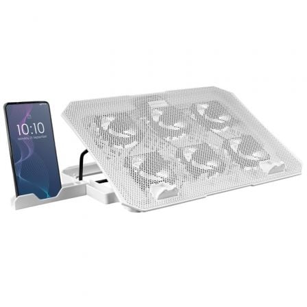 Soporte Refrigerante Mars Gaming MNBC23 para Portátiles hasta 16"/ Iluminación LED_0