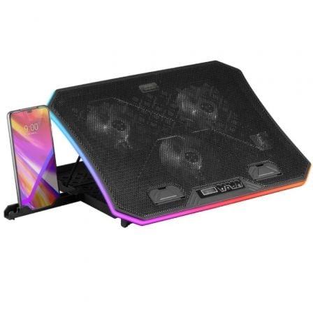 Soporte Refrigerante Mars Gaming MNBC6 para Portátiles hasta 19"/ Iluminación LED_0