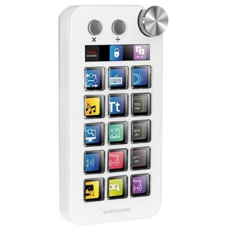 Control Deck Mars Gaming MSD-NEO/ 15 Teclas LCD/ 1 Rueda/ 2 Botones/ Blanco_0