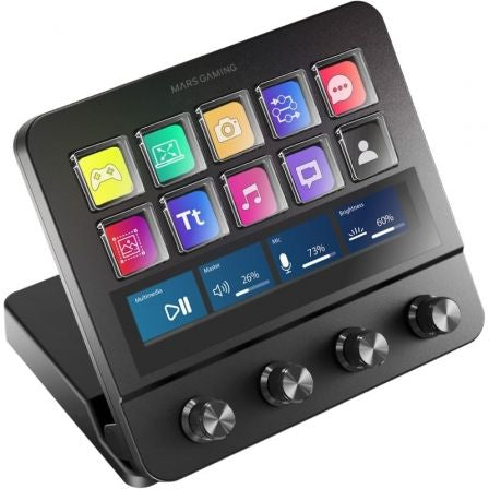 Stream Deck Mars Gaming MSD-PRO/ 10 Teclas LCD + 4 Diales Personalizables/ Negro_0