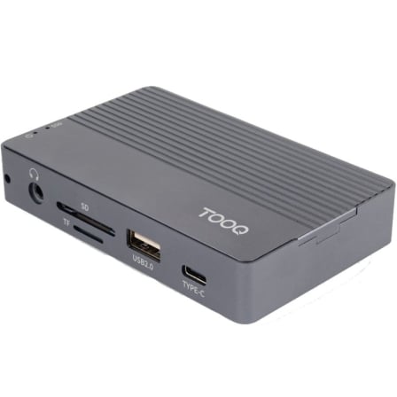 Docking USB Tipo-C TooQ TQE-2242G/ Ranura SSD M.2/ 1xHDMI/ 1xRJ45/ 1xUSB/ 1xUSB Tipo-C/ 1xLector Tarjetas/ 1x Jack 3.5/ 1xUSB Tipo-C PD_0