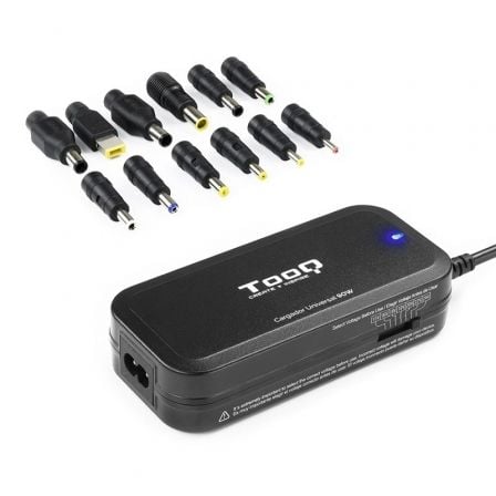 Cargador Portátil TooQ TQLC-90BS02M 90W 12 Conectores / Preto