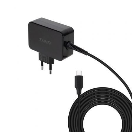 Cargador TooQ TQLC-USBCGAN65PD / USB Tipo-C / 65W / Automático / Voltaje 5-20V