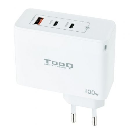 Cargador de Pared TooQ TQWC-GANQC2PD100W/ 2xUSB Tipo-C/ 1xUSB/ 100W_0