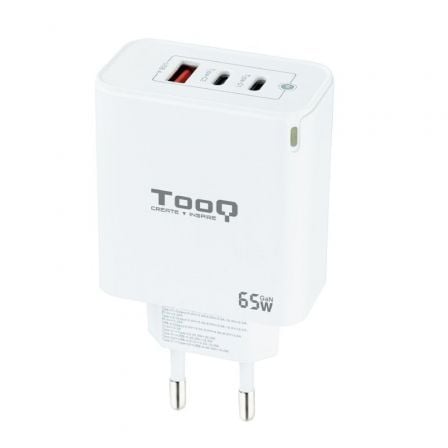 Cargador Gan de Pared TooQ TQWC-GANQC2PD65WT/ 2xUSB Tipo-C/ 1xUSB/ 65W_0