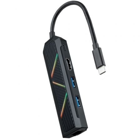 Docking USB Tipo-C Nanocable 10.16.0501/ 2xUSB/ 1xUSB Tipo-C PD/ 1xHDMI/ 1xRJ45/ Negro_0