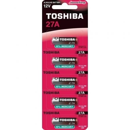 Pack de 5 Pilas 12V Toshiba 27A/ 12V/ Alcalinas_0