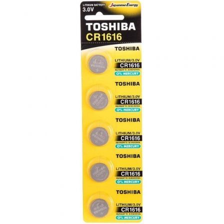 Pack de 5 Pilas de Botón Toshiba CR1616/ 3V_0