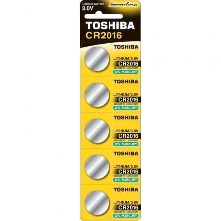 Pack de 5 Pilas de Botón Toshiba CR2016/ 3V_0