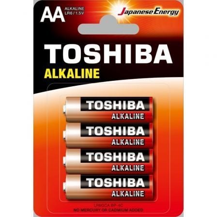 Pack de 4 Pilas AA Toshiba Alkaline LR6/ 1.5V/ Alcalinas_0
